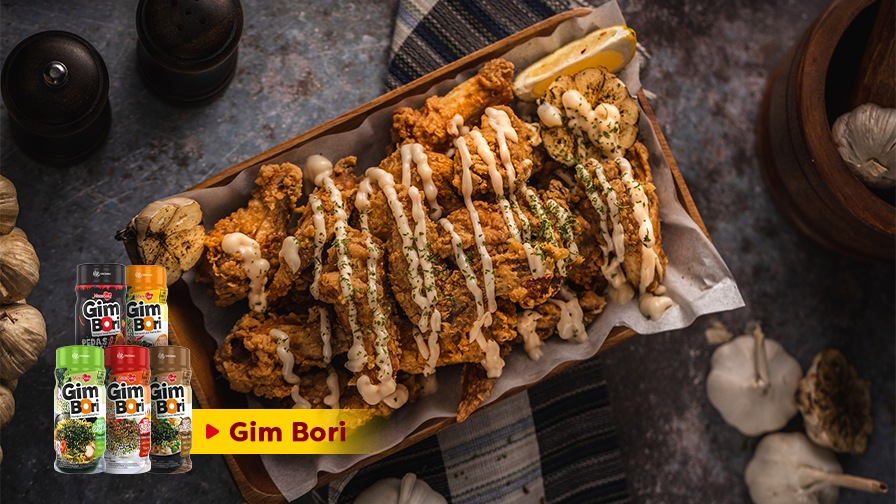 Menu Crispy Chicken Karaage dengan Taburan Nori